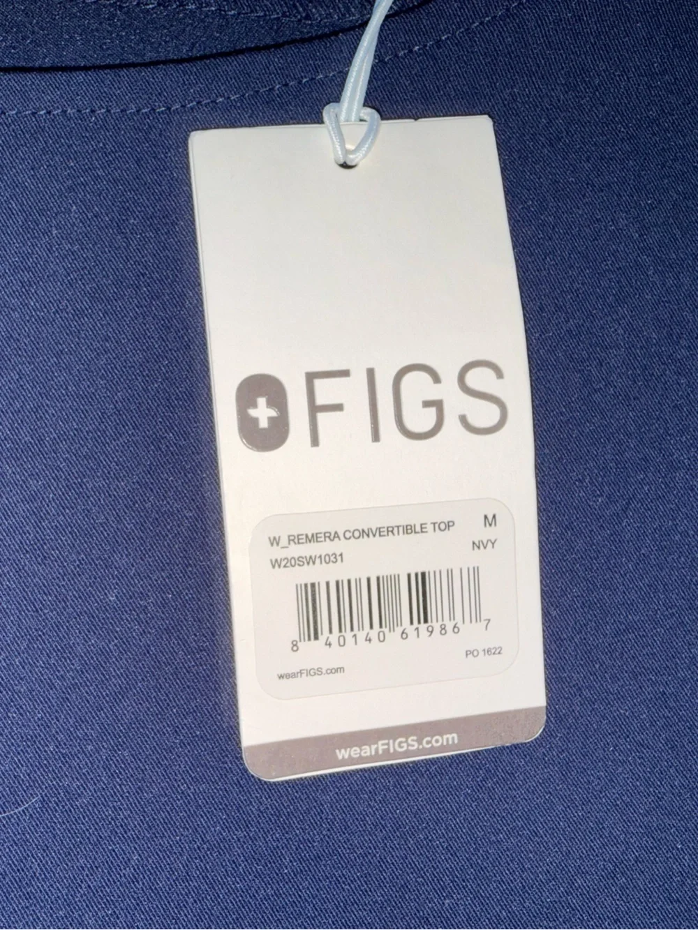 NWT Figs Remeda Covertible Navy Scrub Top - Picture 3 of 4